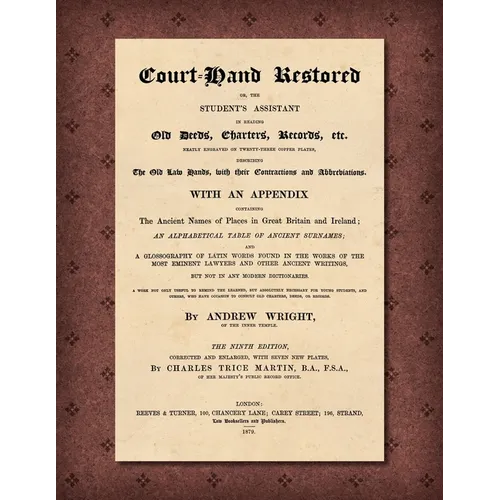 Court-Hand Restored [1879]