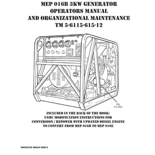 MEP 016B 3KW Generator Operators Manual and Organizational Maintenance TM 5-6115-615-12