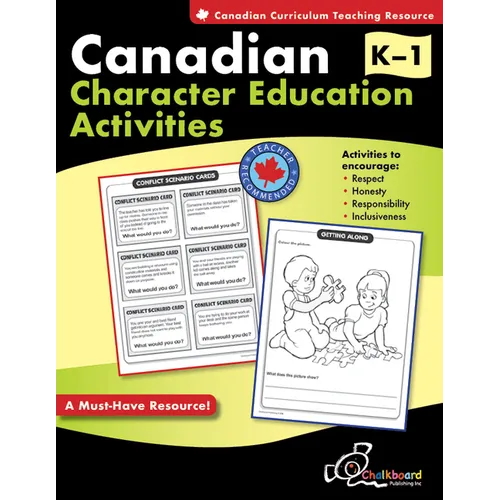 Canadian Character Education Activities Grades K-1
