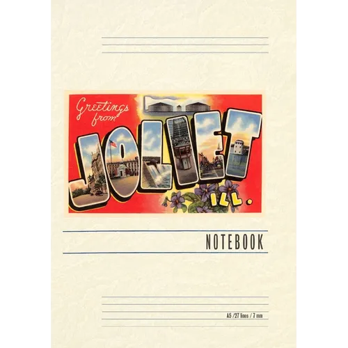 Vintage Lined Notebook Greetings from Joliet, Illinois