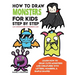 How to Draw Monsters for Kids Step by Step Easy Cartoon Drawing for Beginners & Kids: Learn How to Draw Cute Monsters and Creatures with Letters, Numb