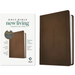 NLT Premium Value Compact Bible, Filament Enabled (Leatherlike, Dark Brown Framed Cross)