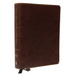 NKJV, Journal the Word Bible, Large Print, Bonded Leather, Brown, Red Letter Edition: Reflect, Journal, or Create Art Next to Your Favorite Verses