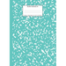 Marble Notebook A4: Turquoise Marble College Ruled Journal