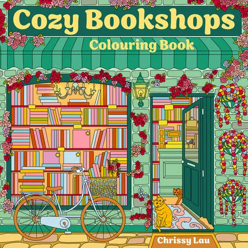 Cozy Bookshops: Colouring Book