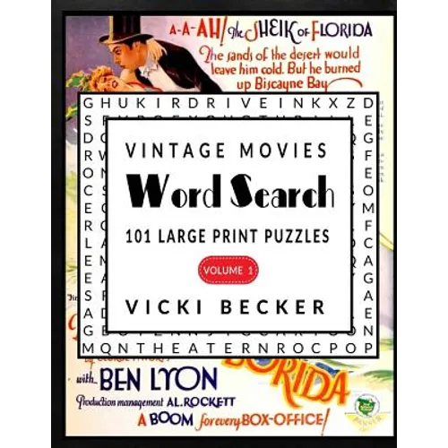 Vintage Movies Word Search: 101 Large Print Puzzles