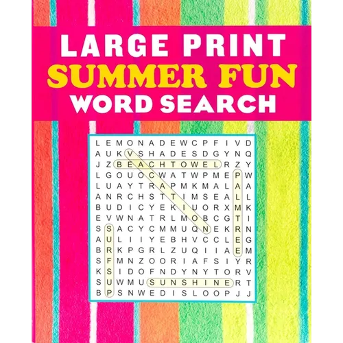 Large Print Summer Fun Word Search
