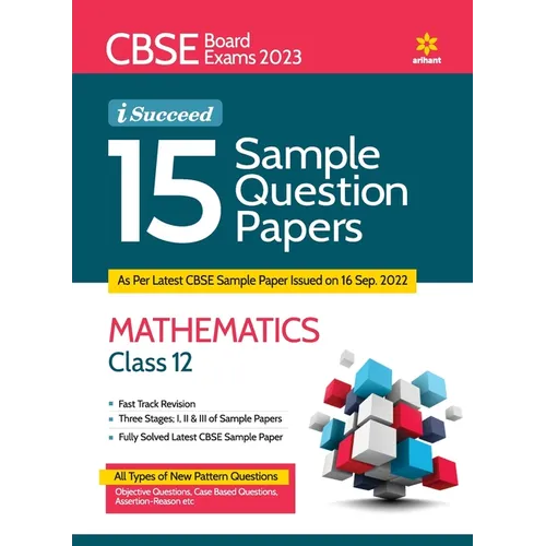 CBSE Board Exams 2023 I-Succeed 15 Sample Question Papers MATHEMATICS Class 12th