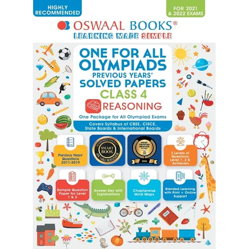 One for All Olympiad Previous Years' Solved Papers, Class-4 Reasoning Book (For 2022 Exam)