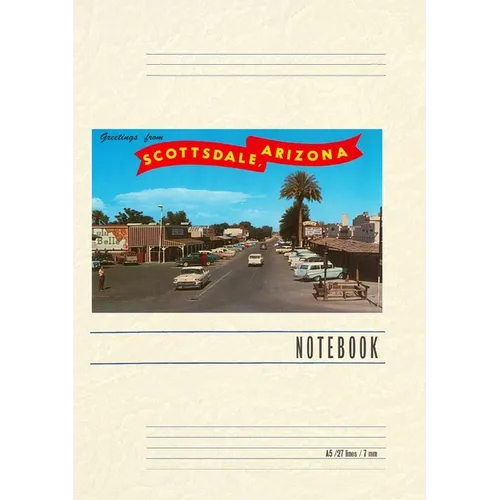 Vintage Lined Notebook Greetings from Scottsdale