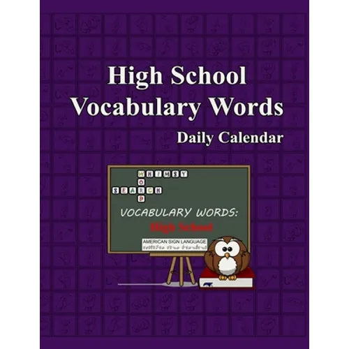 Whimsy Word Search, High School Vocabulary Words - Daily Calendar - in ASL