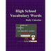 Whimsy Word Search, High School Vocabulary Words - Daily Calendar - in ASL