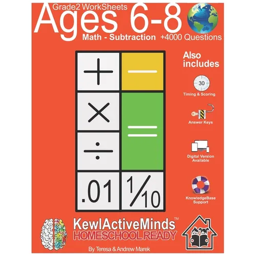 Grade 2 Worksheets - Math Subtraction, HomeSchool Ready +4000 Questions: Includes Timing & Scoring, Answer Keys, Knowledgebase Support