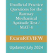 Unofficial Practice Questions for the Ramsay Mechanical Aptitude Test / MAT-4