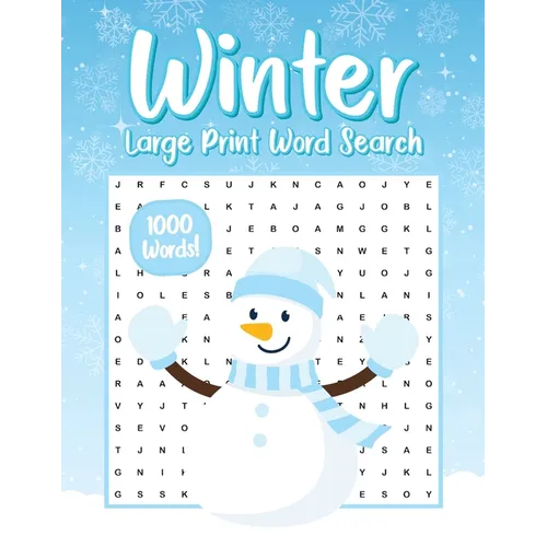 Winter Word Search for Adults: Word Find Book, Word Searches Book for Adults, Large Print Word Search