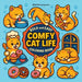 Bold & Easy Comfy Cat Life Coloring Book: Cozy & Relaxing Large Print Stress Relief Coloring-Perfect Gift for Cat Lovers!
