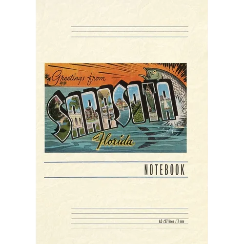 Vintage Lined Notebook Greetings from Sarasota, Florida