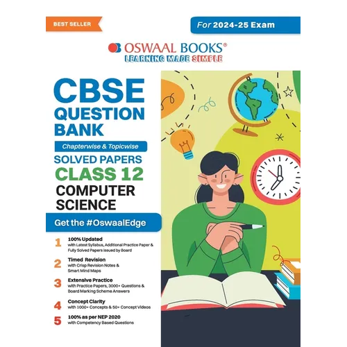 Oswaal CBSE Question Bank Class 12 Computer Science, Chapterwise and Topicwise Solved Papers For Board Exams 2025