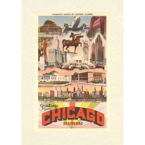 Vintage Lined Notebook Greetings from Chicago