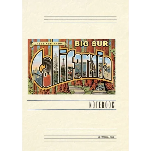 Vintage Lined Notebook Greetings from Big Sur, California