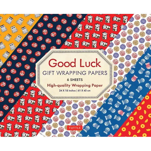 Good Luck Gift Wrapping Papers - 6 Sheets: 24 X 18 Inch (61 X 45 CM) Wrapping Paper