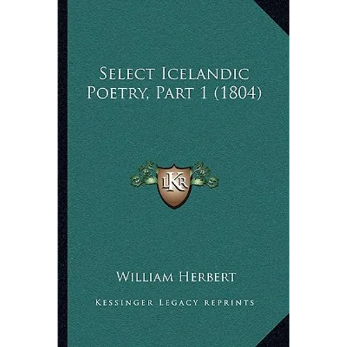 Select Icelandic Poetry, Part 1 (1804)