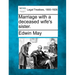Marriage with a Deceased Wife's Sister.