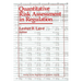 Quantitative Risk Assessment in Regulation