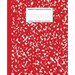 Marbled Composition Notebook: Red Marble Wide Ruled Paper Subject Book