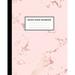 Graph Paper Notebook: Beautiful Pink Marble and Rose Gold 8 x 10 inches - 5 x 5 Squares per inch, Quad Ruled Cute Graph Paper Composition No