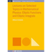 Lectures on Selected Topics in Mathematical Physics: Elliptic Functions and Elliptic Integrals
