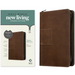 NLT Thinline Reference Zipper Bible, Filament Enabled (Leatherlike, Atlas Rustic Brown, Red Letter)