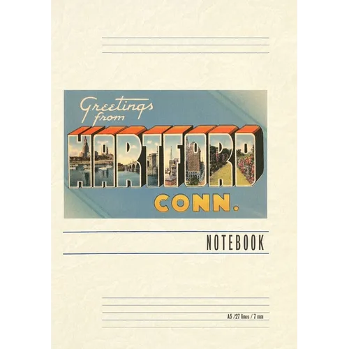 Vintage Lined Notebook Greetings from Hartford