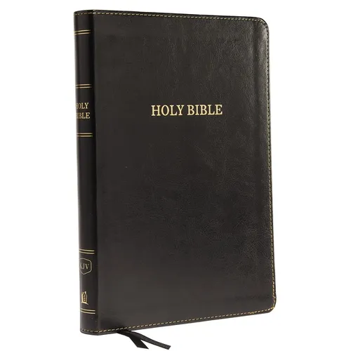 KJV, Thinline Bible, Large Print, Imitation Leather, Black, Red Letter Edition