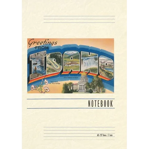 Vintage Lined Notebook Greetings from Idaho