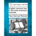 English Common Law in the Early American Colonies.