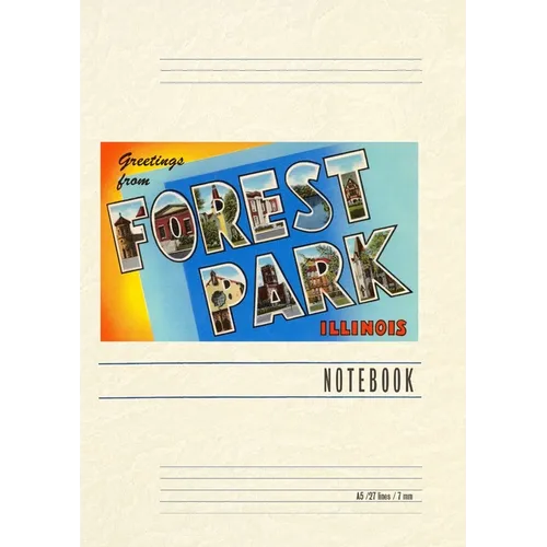 Vintage Lined Notebook Greetings from Forest Park, Illinois
