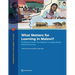 What Matters for Learning in Malawi?: Evidence from the Malawi Longitudinal School Survey