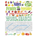 Names of Fruits and Vegetables Easy Fun Puzzles Word Search: A word search puzzle, consisting of letters of Fruits and Vegetables names. Letters are a