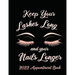 Keep Your Lashes Long and Your Nails Longer: Appointment Book for Salon, Hair Stylist, Nail Tech, Beauty Therapist, Cosmetology & Spa: 2020 Appointmen