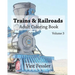 Trains & Railroads: Adult Coloring Book Vol.3: Train and Railroad Sketches for Coloring