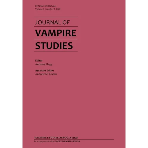 Journal of Vampire Studies: Vol. 1, No. 1 (2020)