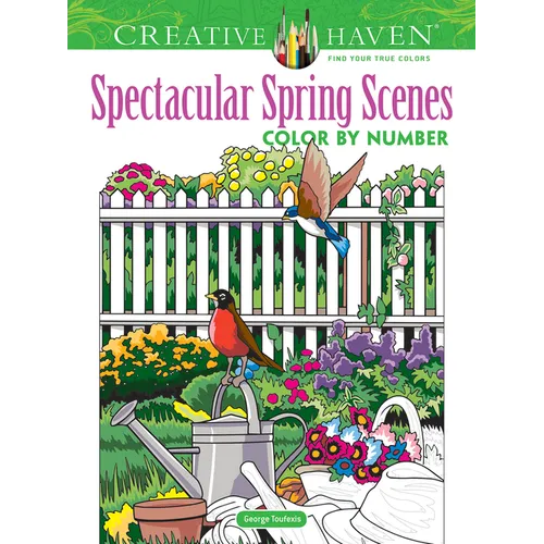 Creative Haven Spectacular Spring Scenes Color by Number