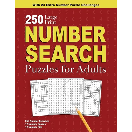250 Number Search Puzzles for Adults