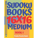 sudoku books 16 x 16 - Medium - Book 1: Sudoku Books For Adults - Brain Games For Adults - Logic Games For Adults