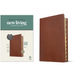 NLT Super Giant Print Bible, Filament Enabled (Leatherlike, Brown, Indexed, Red Letter)
