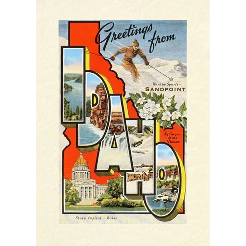 Vintage Lined Notebook Greetings from Sandpoint, Idaho
