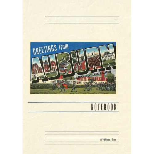 Vintage Lined Notebook Greetings from Auburn