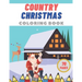 Country Christmas Coloring Book: Creative Haven Stress Relief Festive Designs for Adults Relaxation