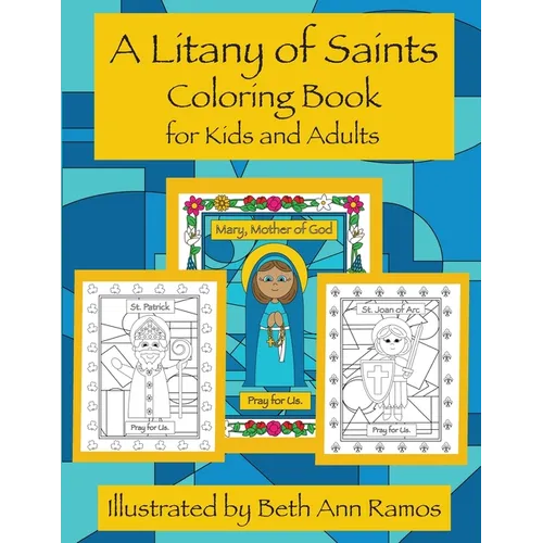 A Litany of Saints Coloring Book for Kids and Adults